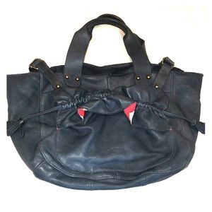 Anthropologie Blue/grey Leather Purse